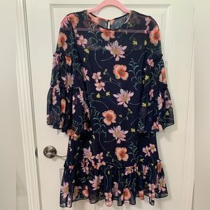 LAST CHANCE - Navy Floral Eliza J Dress